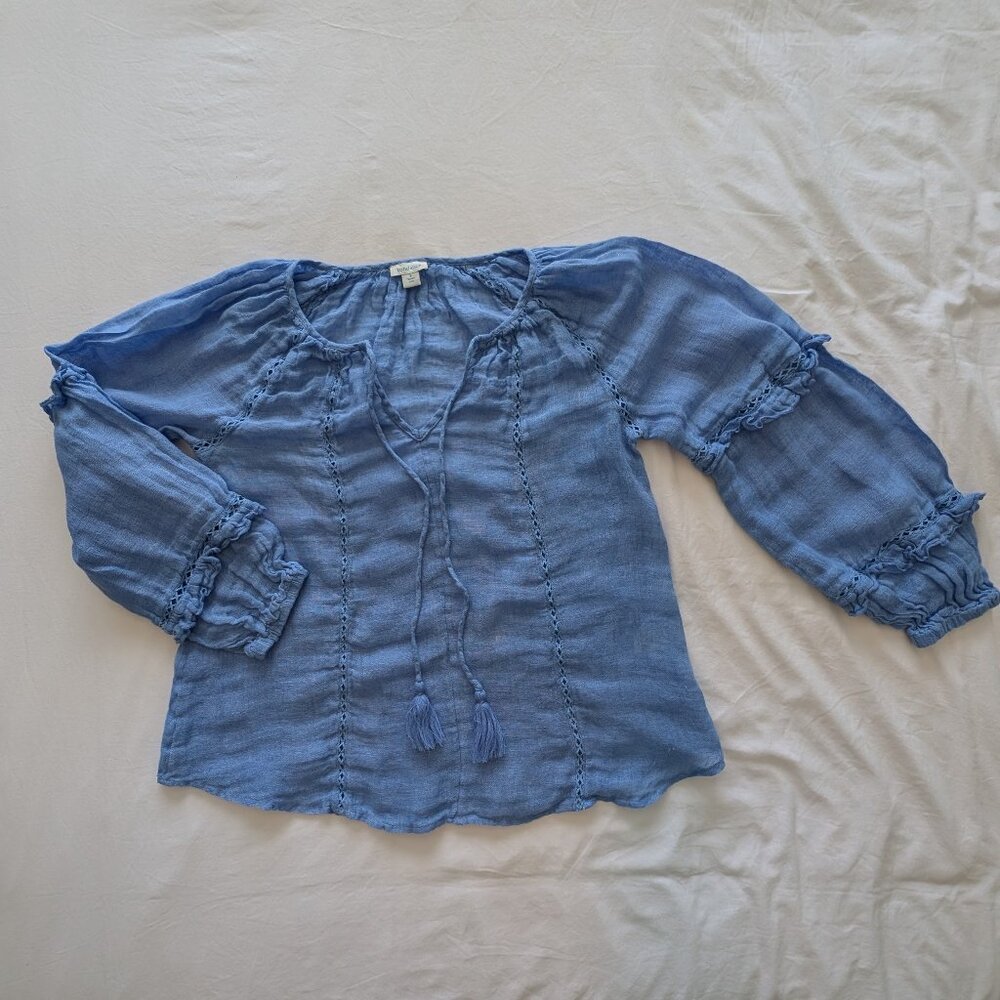 Sundance Linen Maiden Blouse | blue | size S
